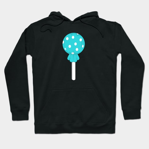 Cyan polka dot lollipop Hoodie by MickeyEdwards